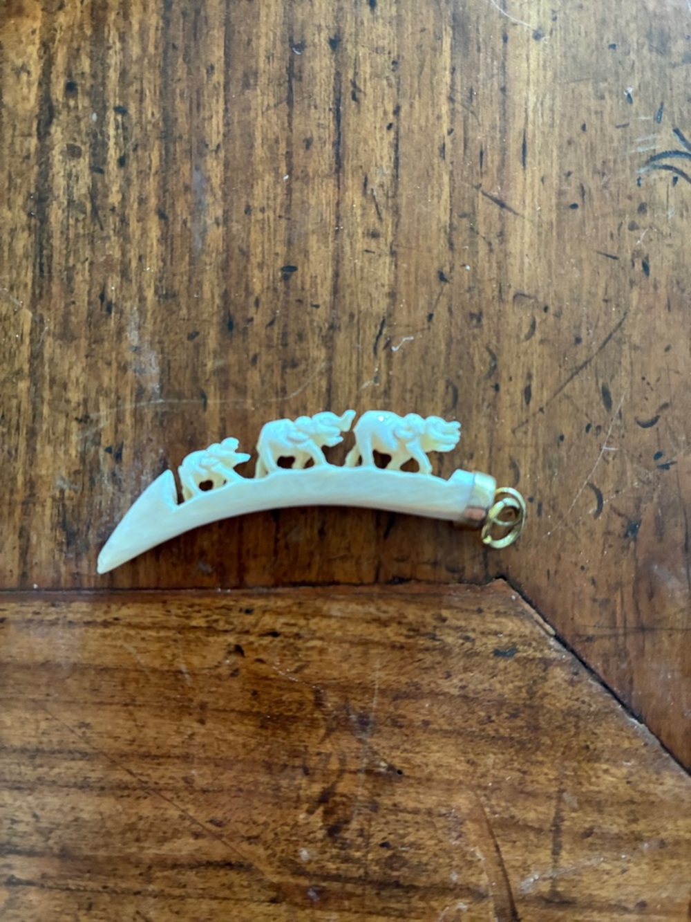 Antique Ivory Elephant Pendant